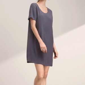 Aritzia Purple Scoop Neck Mini Dress Resort